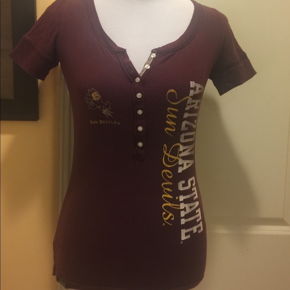 Arizona State Sun Devils V-neck button down top